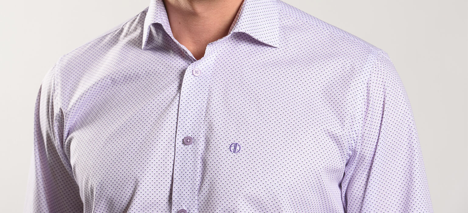 Biela Slim Fit vzorovaná košeľa