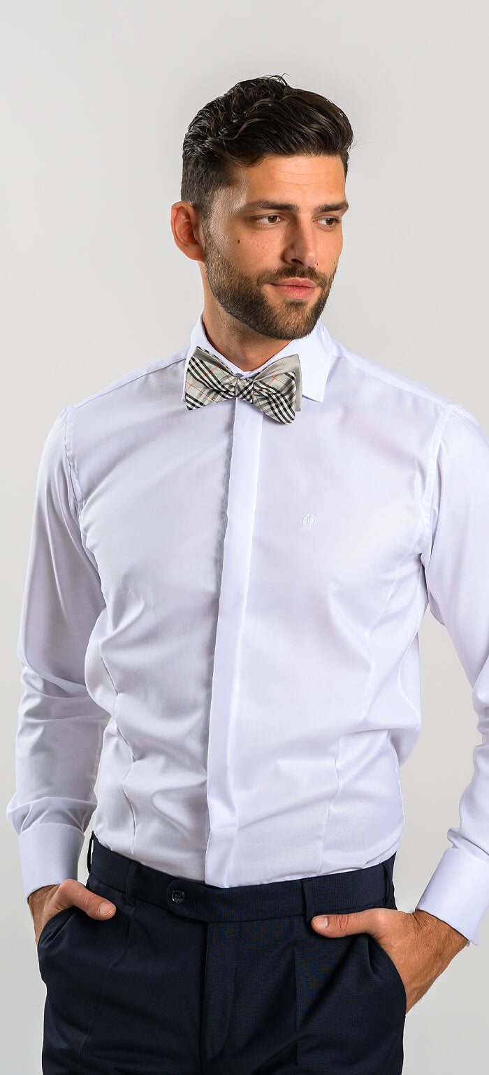 Biela spoločenská Extra Slim Fit košeľa
