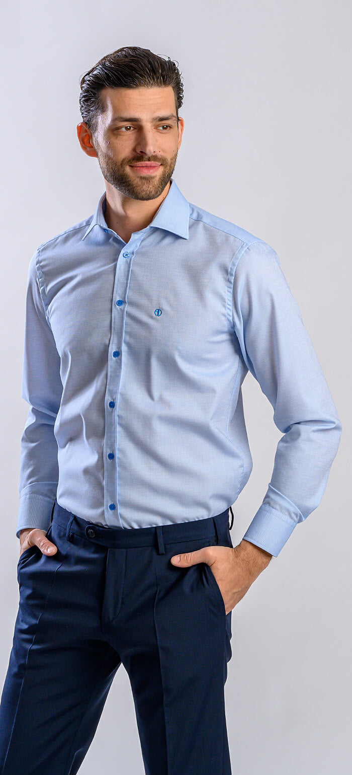 Bledomodrá Extra Slim Fit košeľa