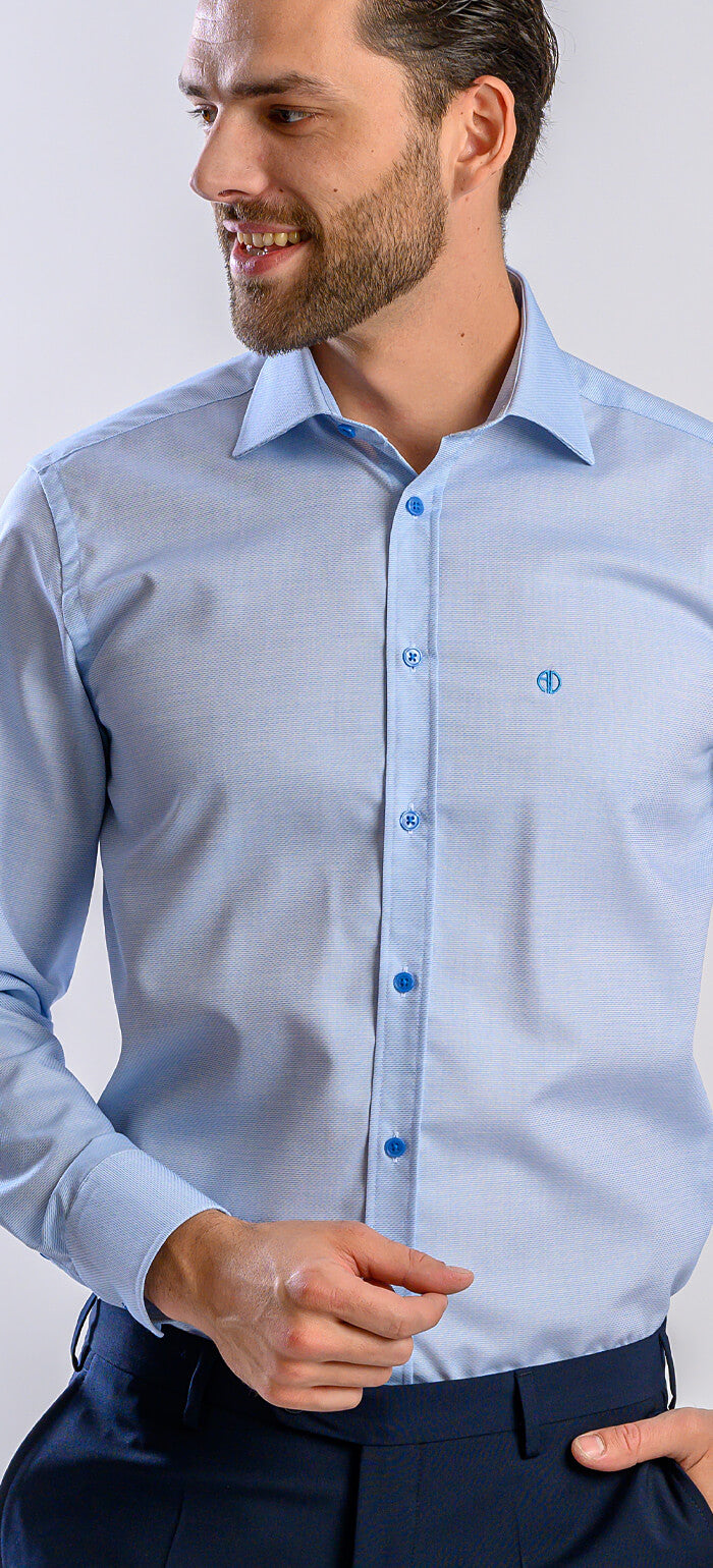 Bledomodrá Extra Slim Fit košeľa
