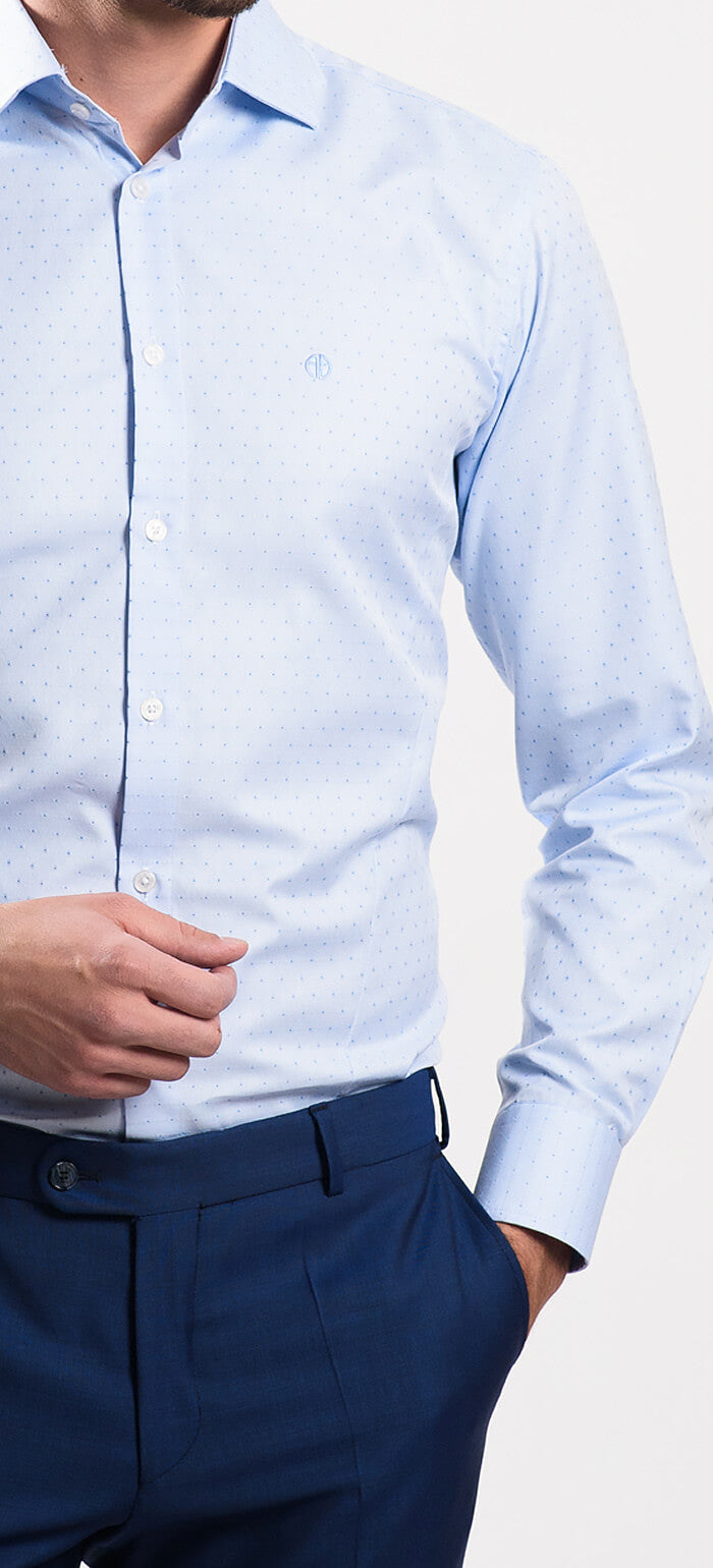 Bledomodrá Extra Slim Fit košeľa