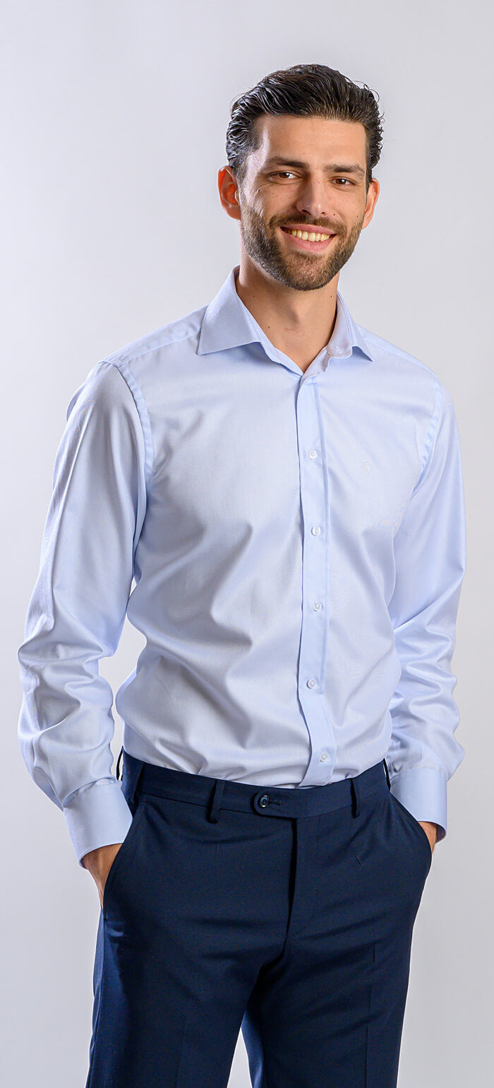Bledomodrá Slim Fit košeľa