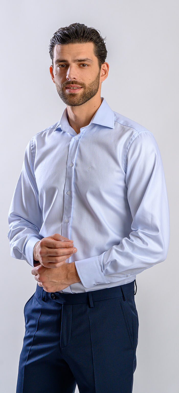 Bledomodrá Slim Fit košeľa