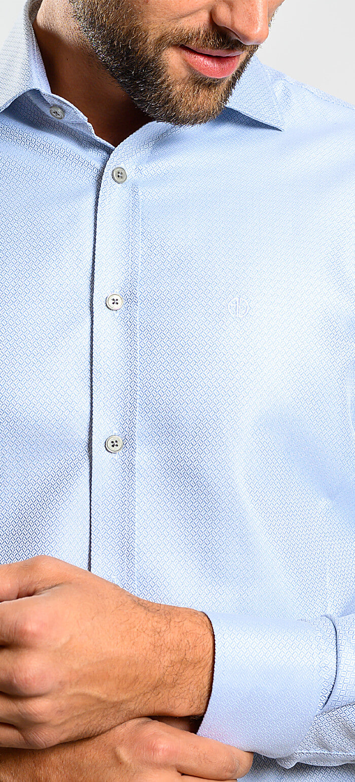 Bledosivá Extra Slim Fit košeľa s jemným leskom