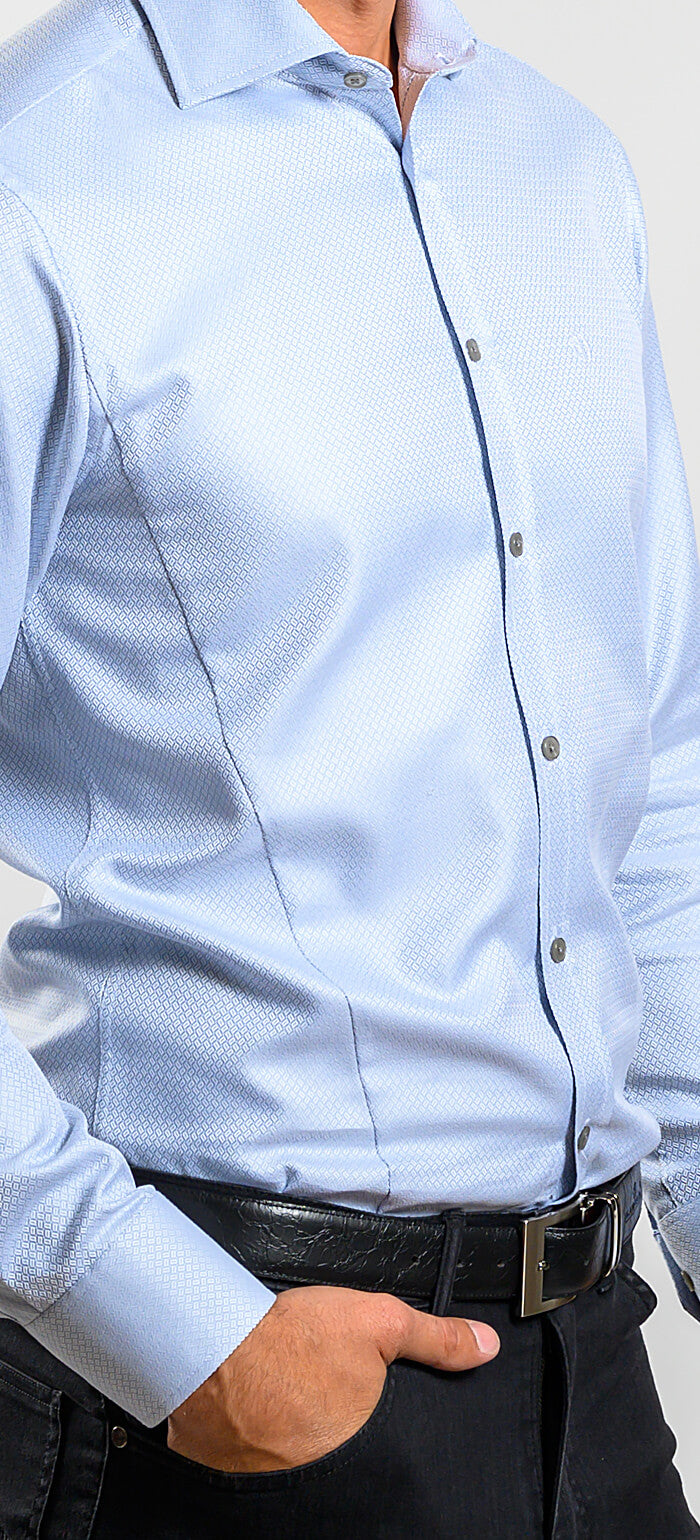 Bledosivá Extra Slim Fit košeľa s jemným leskom