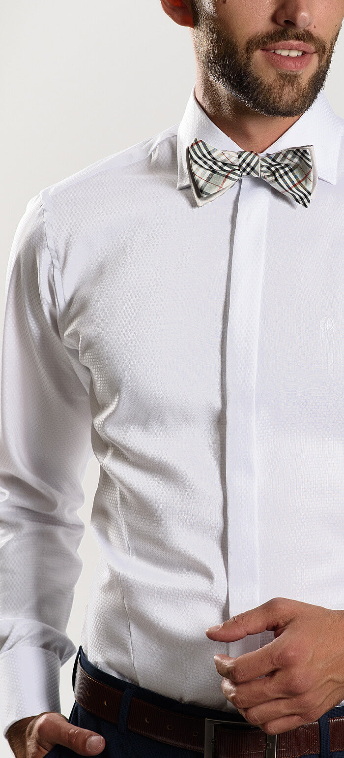 LIMITED EDITION Biela spoločenská Extra Slim Fit košeľa