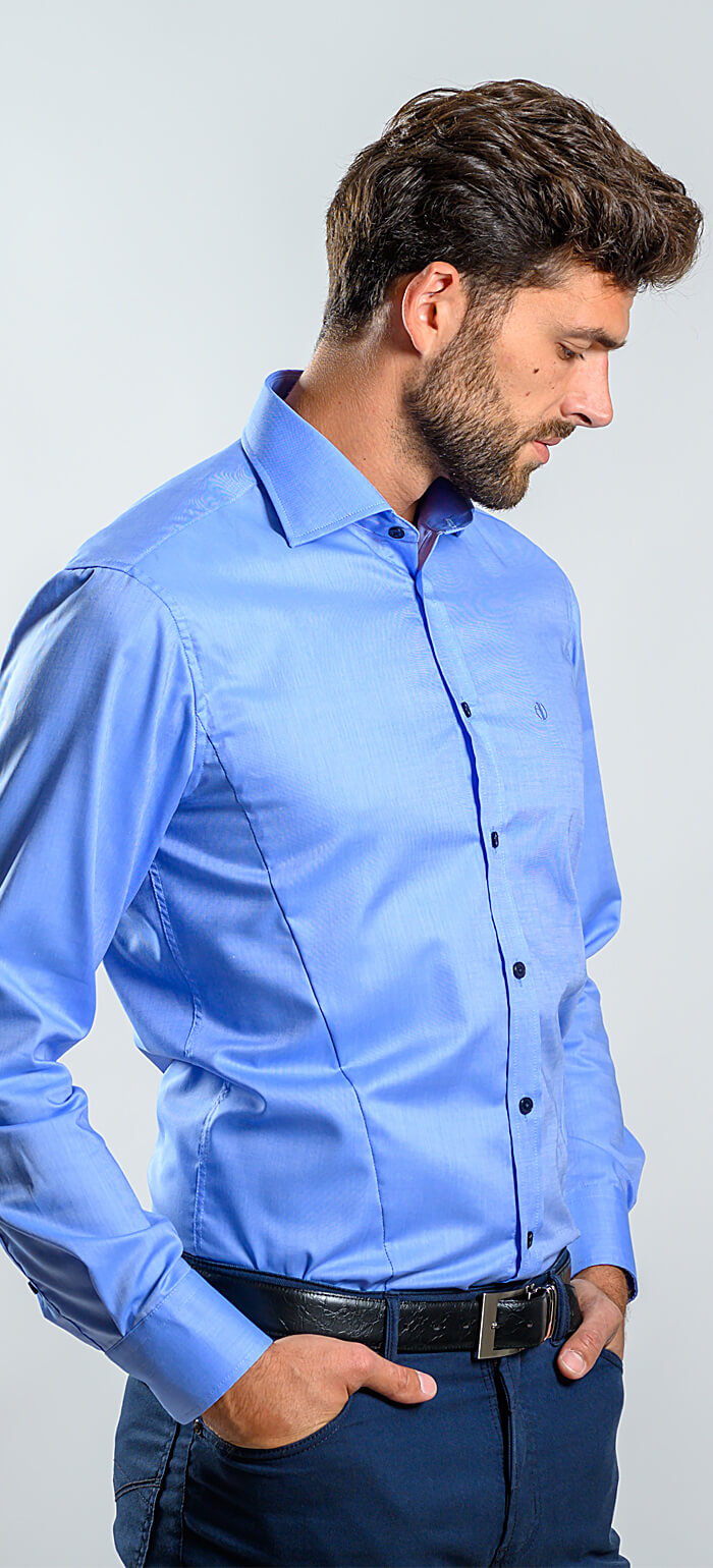 Modrá Extra Slim Fit košeľa