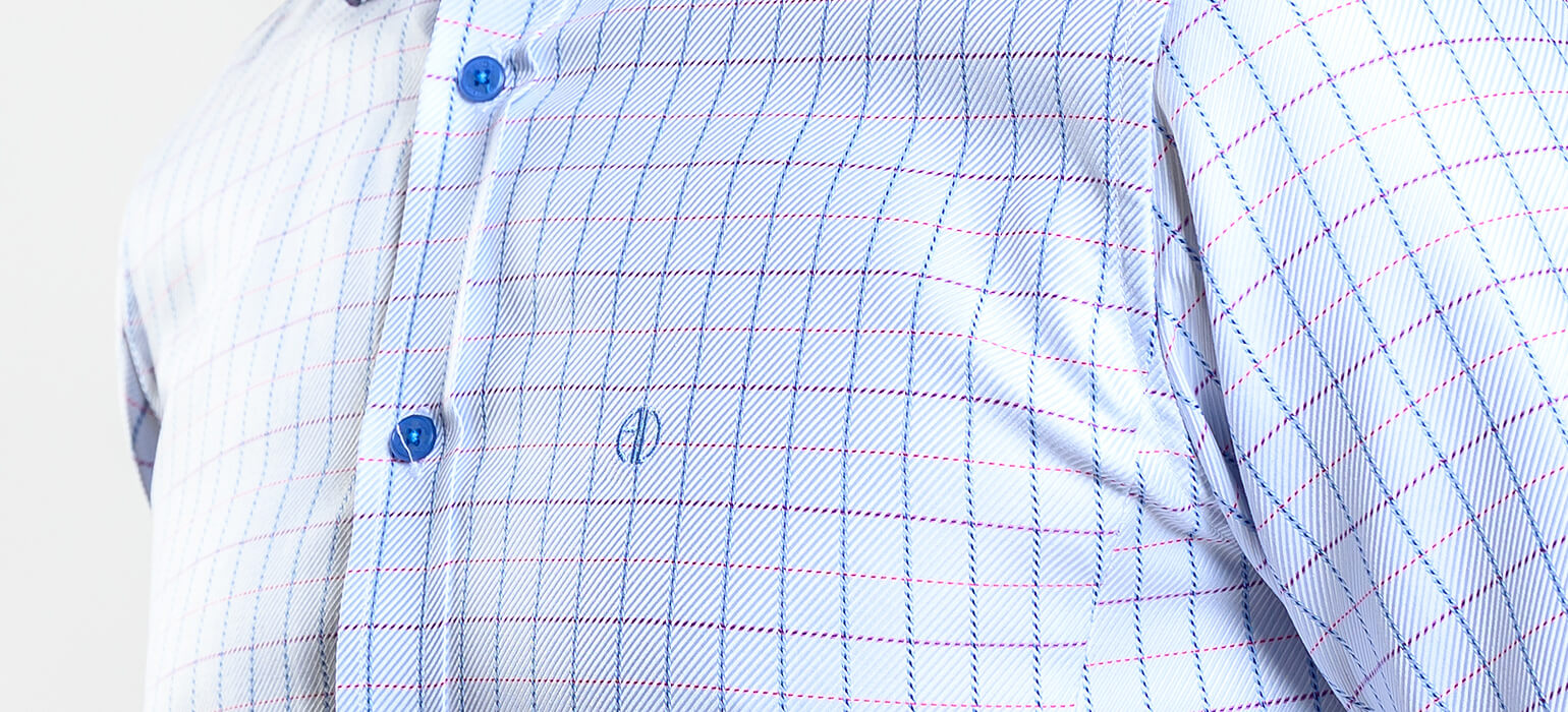 Modrá károvaná Slim Fit košeľa