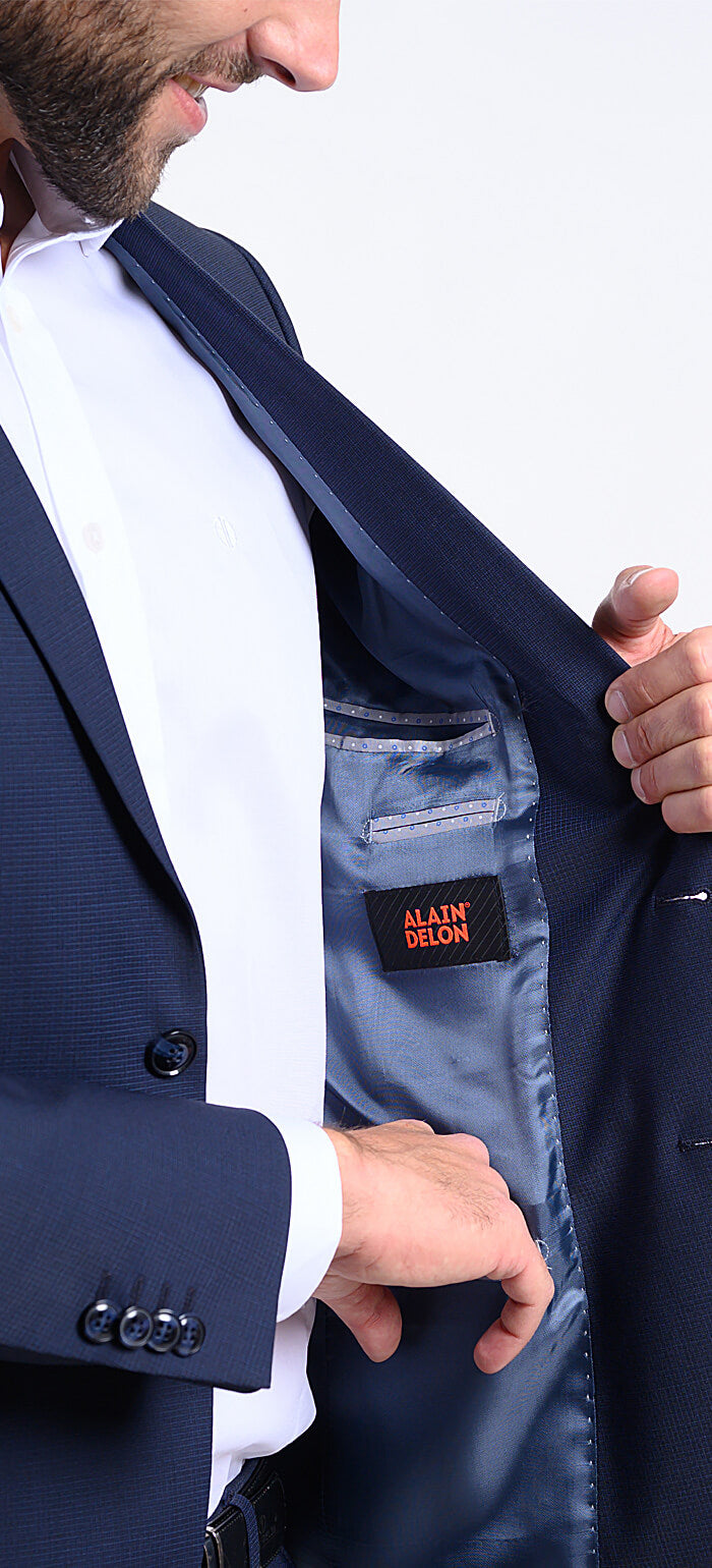 Modrý Slim Fit oblek - XL veľkosti