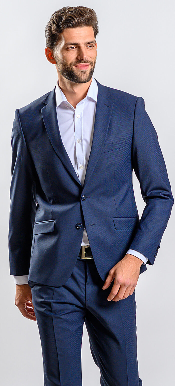 Modrý Slim Fit oblek - XL veľkosti