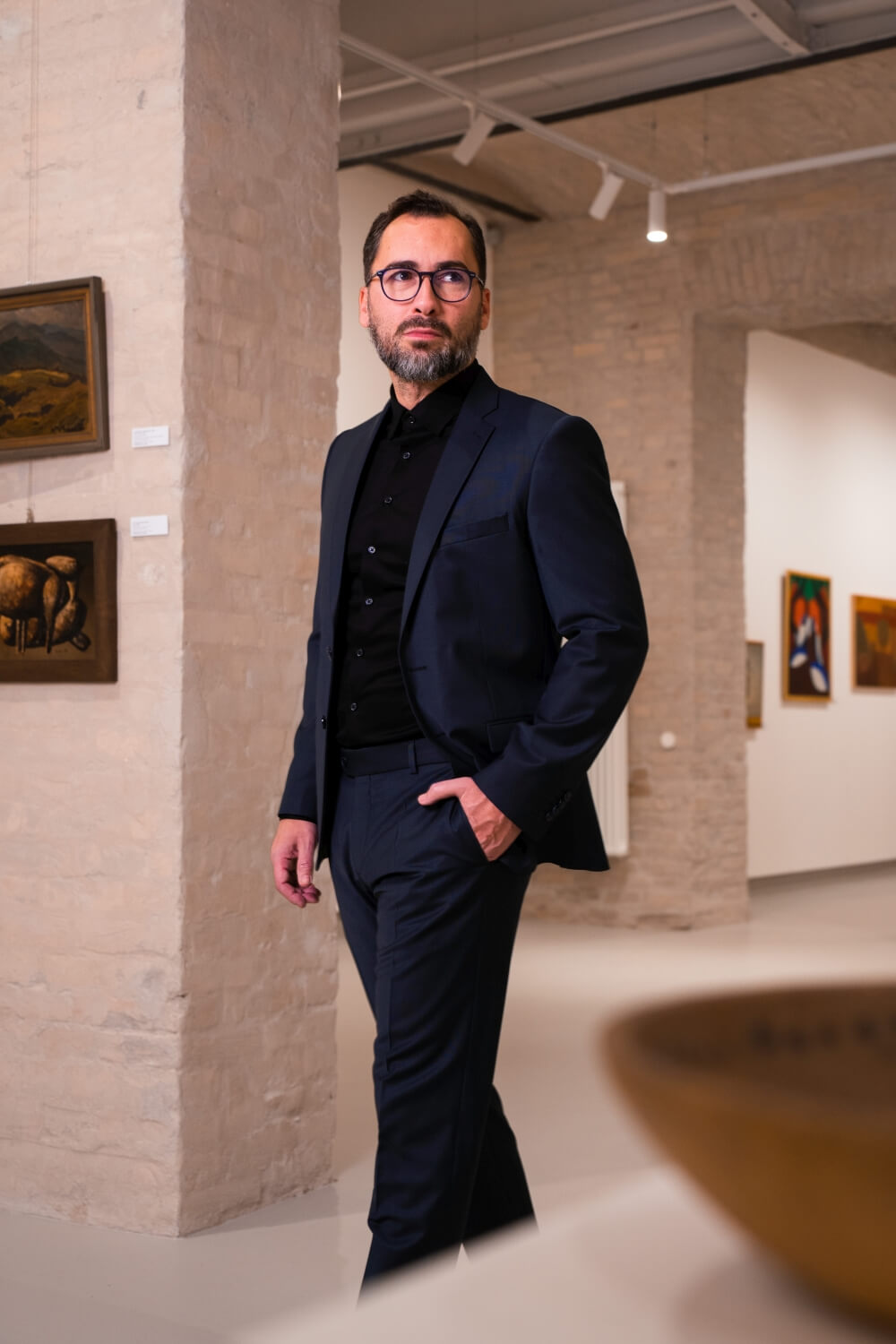 Oceľový Slim Fit oblek - XL veľkosť