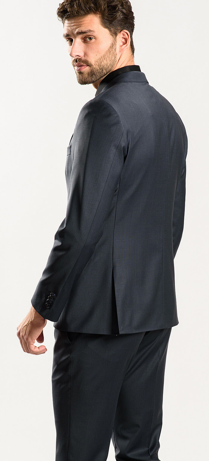 Oceľový Slim Fit oblek - XL veľkosť