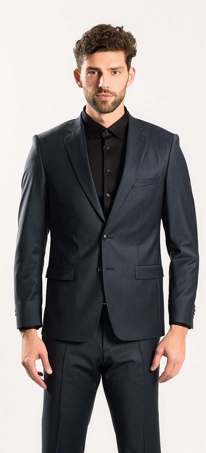 Oceľový Slim Fit oblek