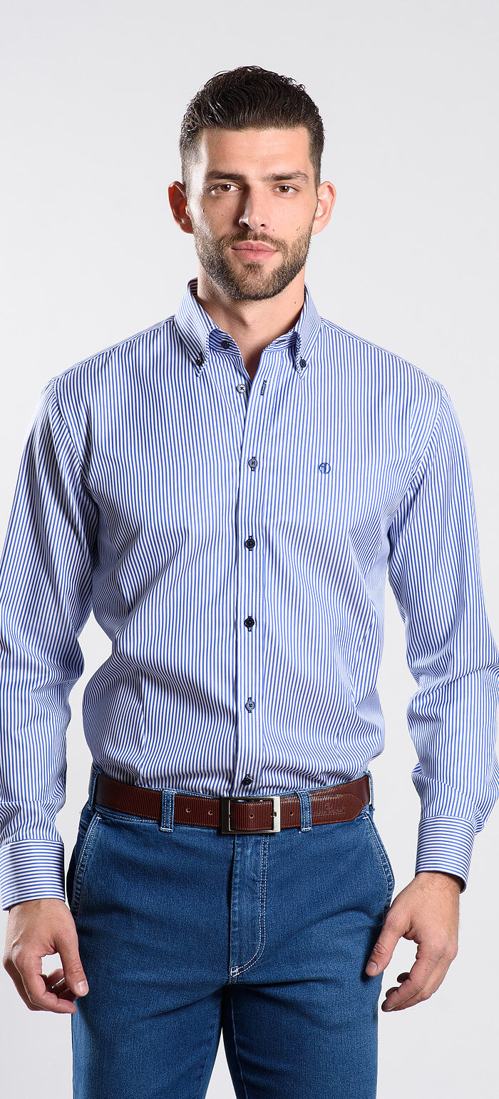 Prúžkovaná voľnočasová Extra Slim Fit košeľa
