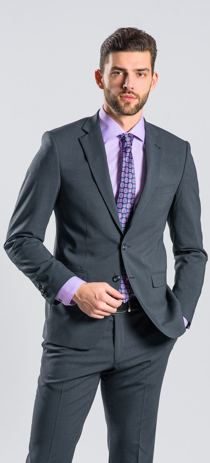 Šedý Slim Fit oblek