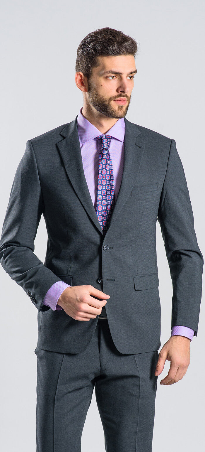 Šedý Slim Fit oblek
