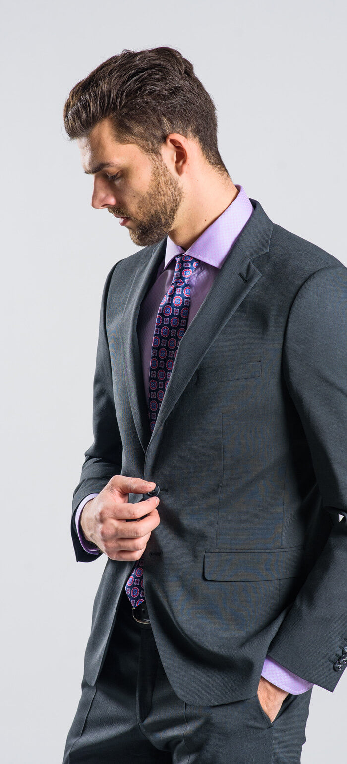 Šedý Slim Fit oblek