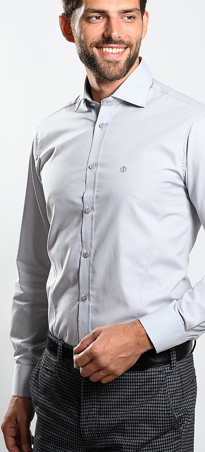 Sivá Extra Slim Fit košeľa