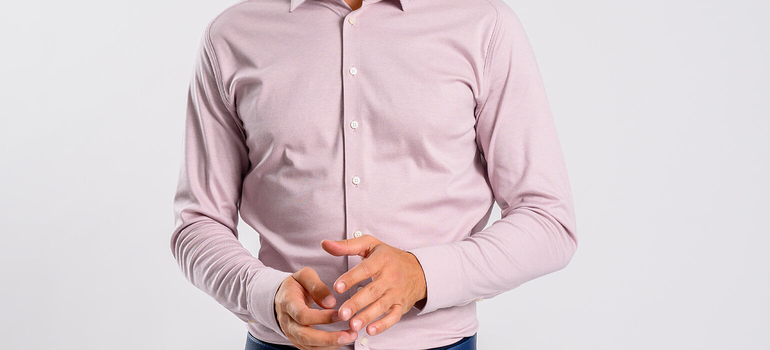 Staroružová strečová Extra Slim Fit košeľa s nekrčivou úpravou