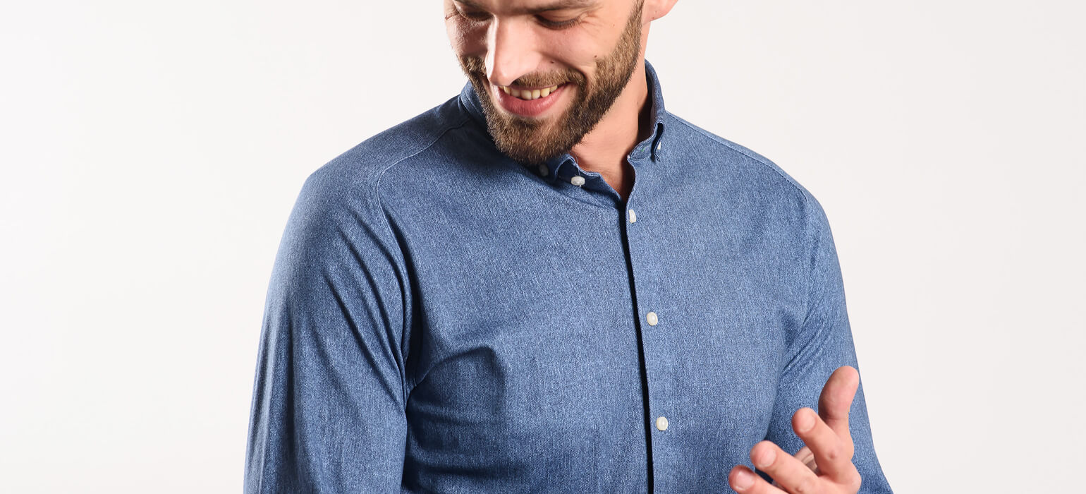 Strečová Extra Slim Fit košeľa vo farbe denimu