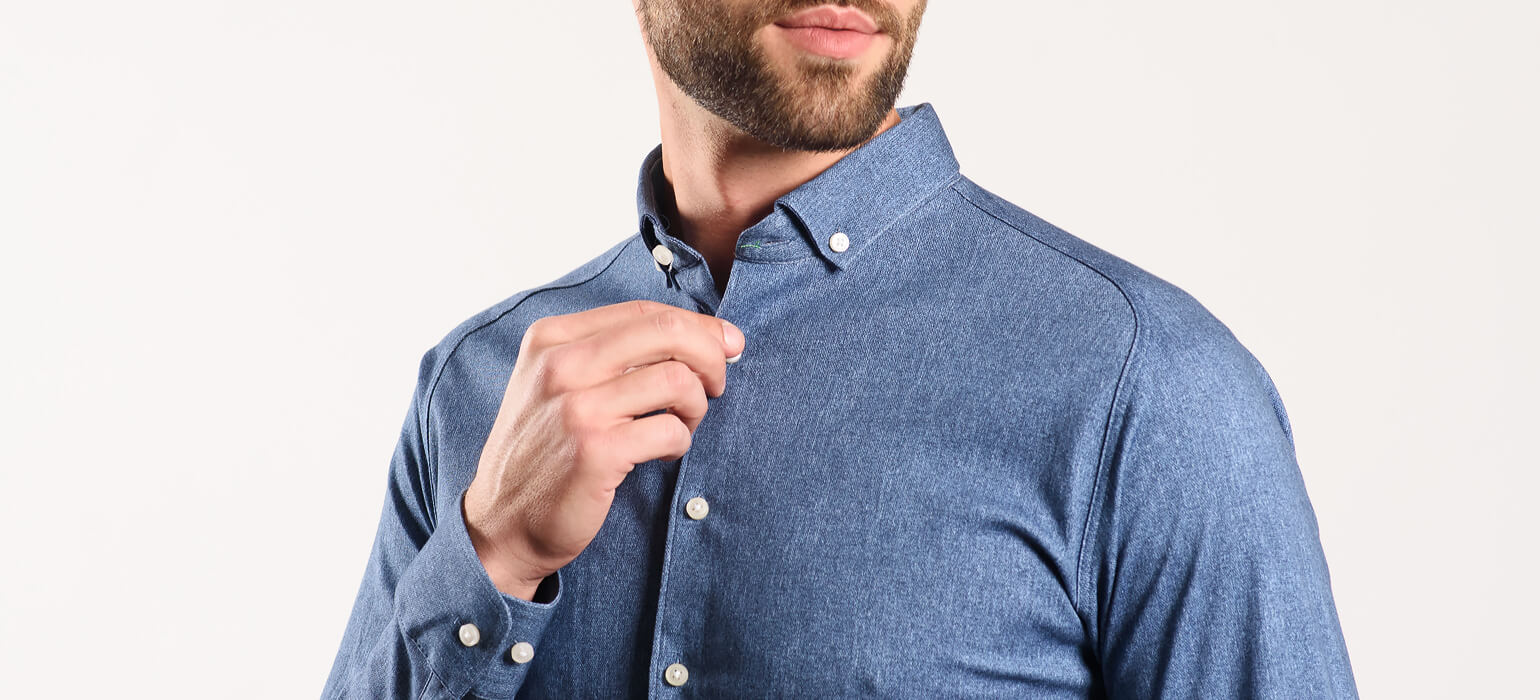 Strečová Extra Slim Fit košeľa vo farbe denimu