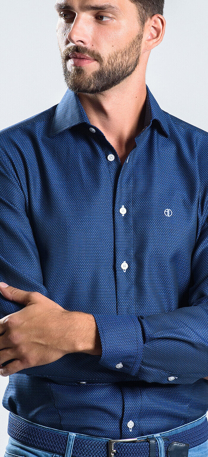 Tmavomodrá Extra Slim Fit košeľa