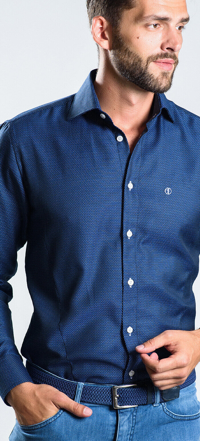 Tmavomodrá Extra Slim Fit košeľa