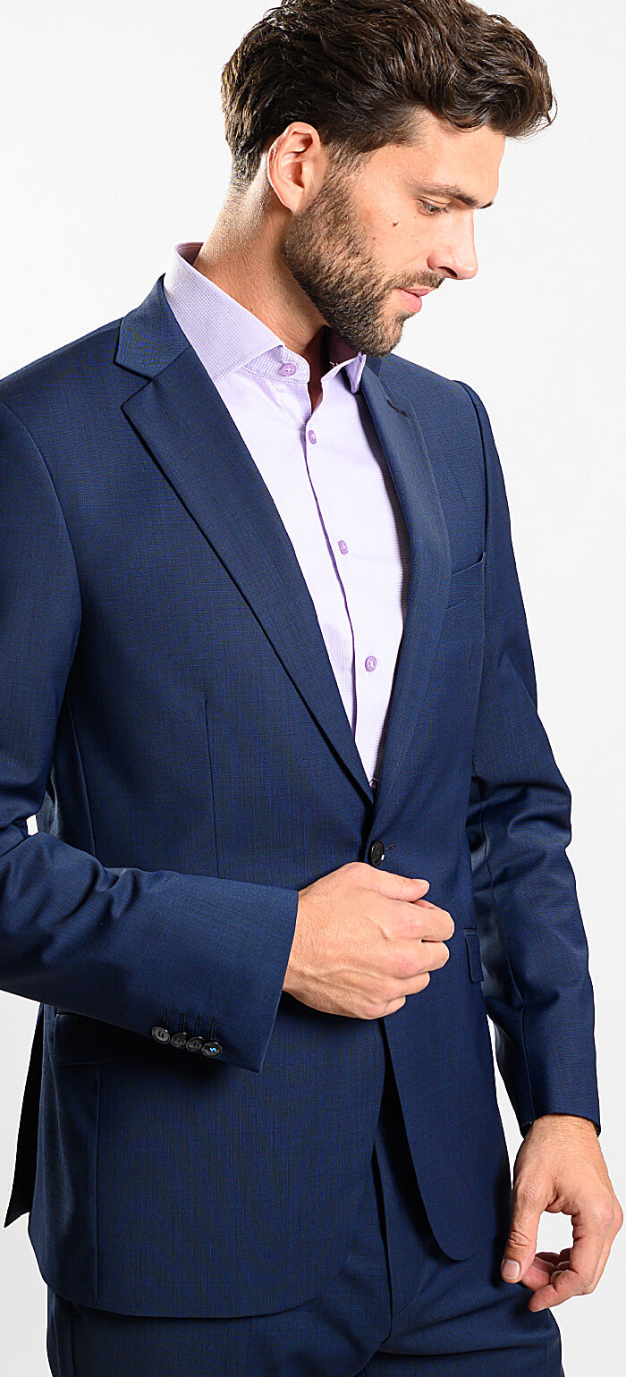 Tmavomodrý Slim Fit oblek - XL veľkosti