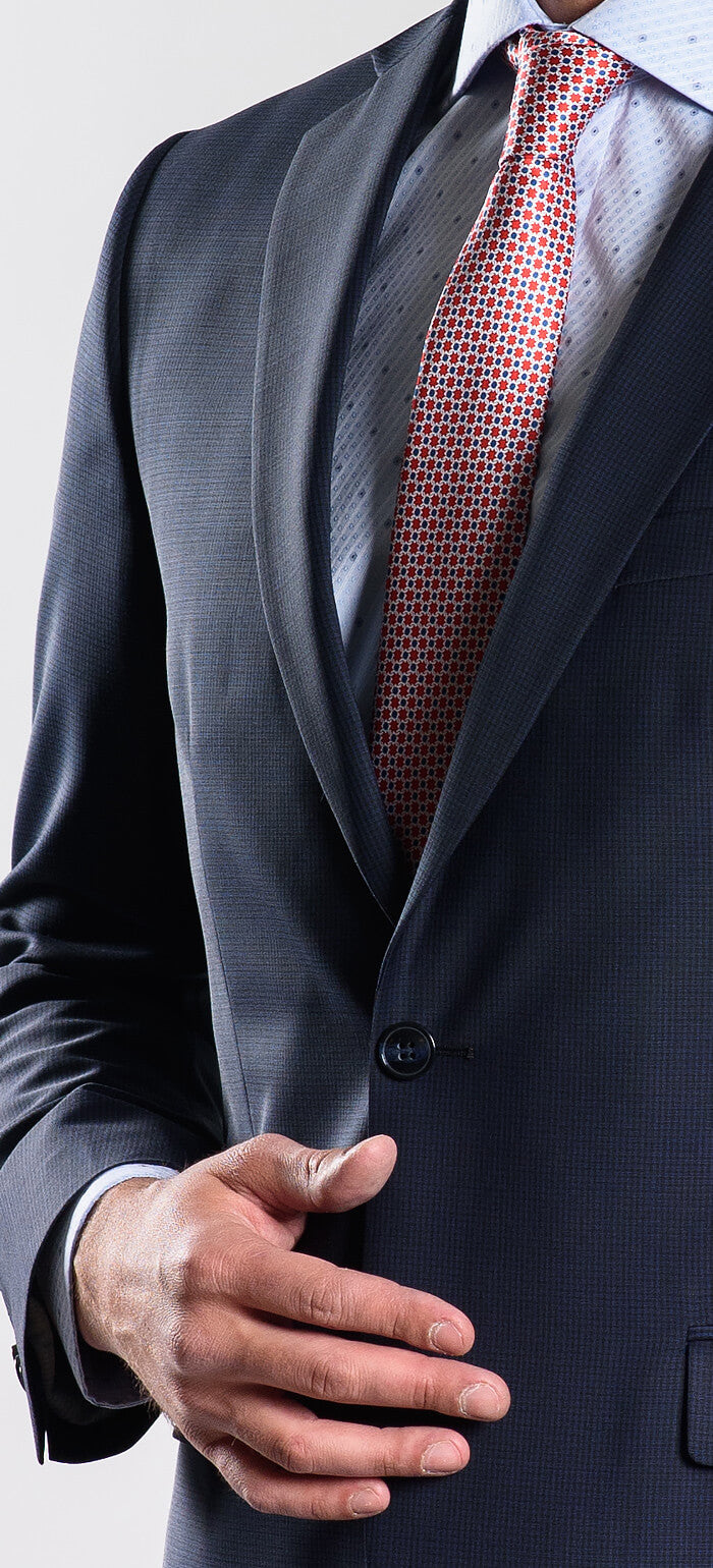 Tmavomodrý Slim Fit oblek XL