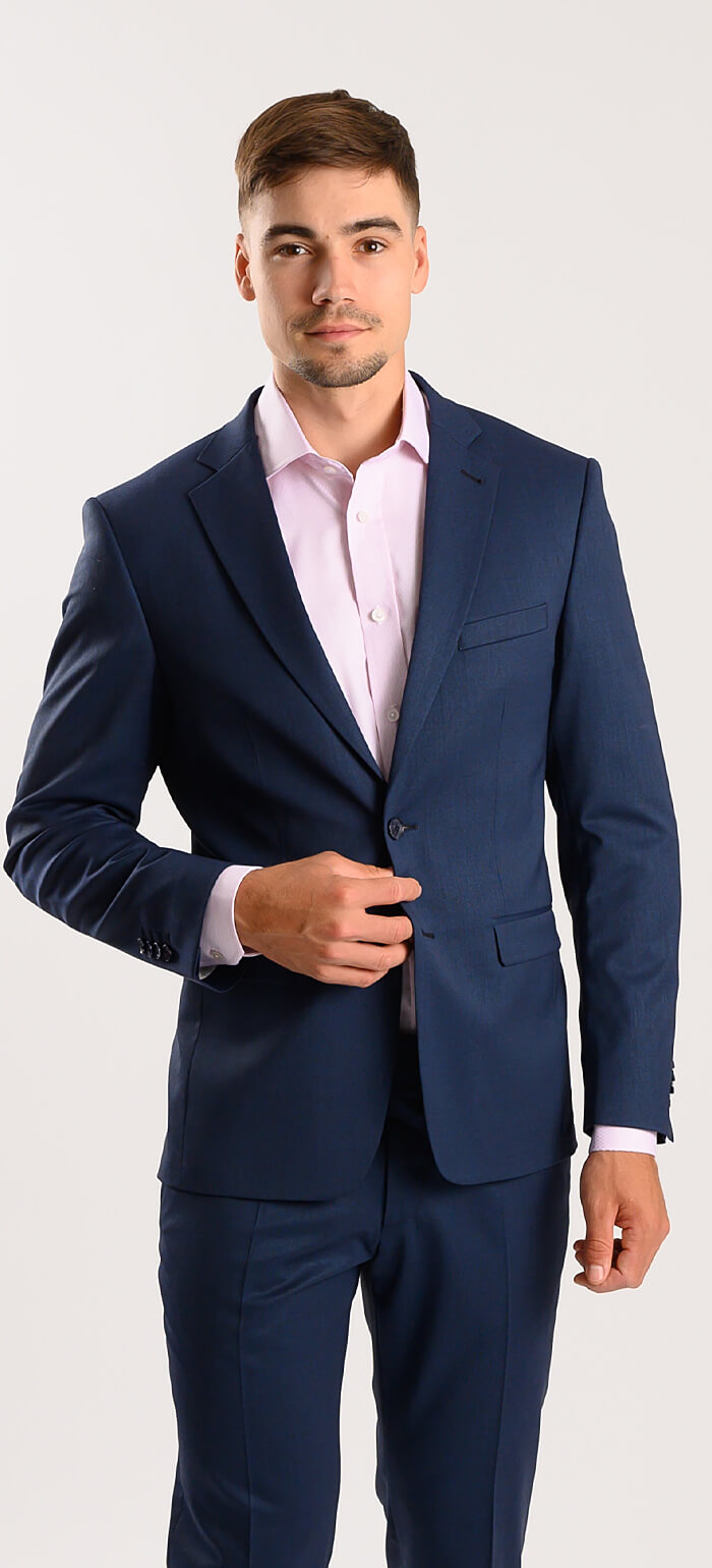 Tmavomodrý Slim Fit oblek