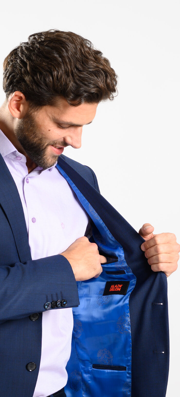 Tmavomodrý Slim Fit oblek