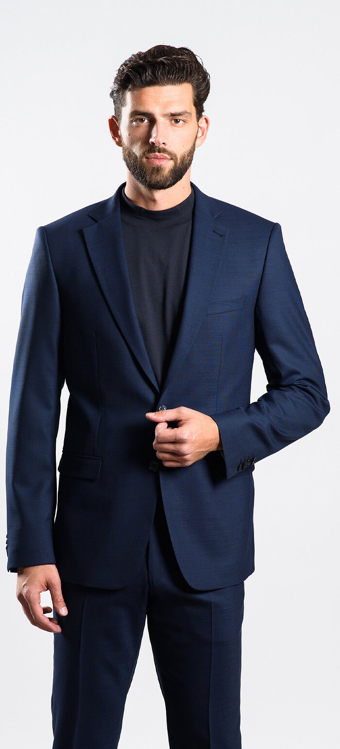 Tmavomodrý Slim Fit oblek