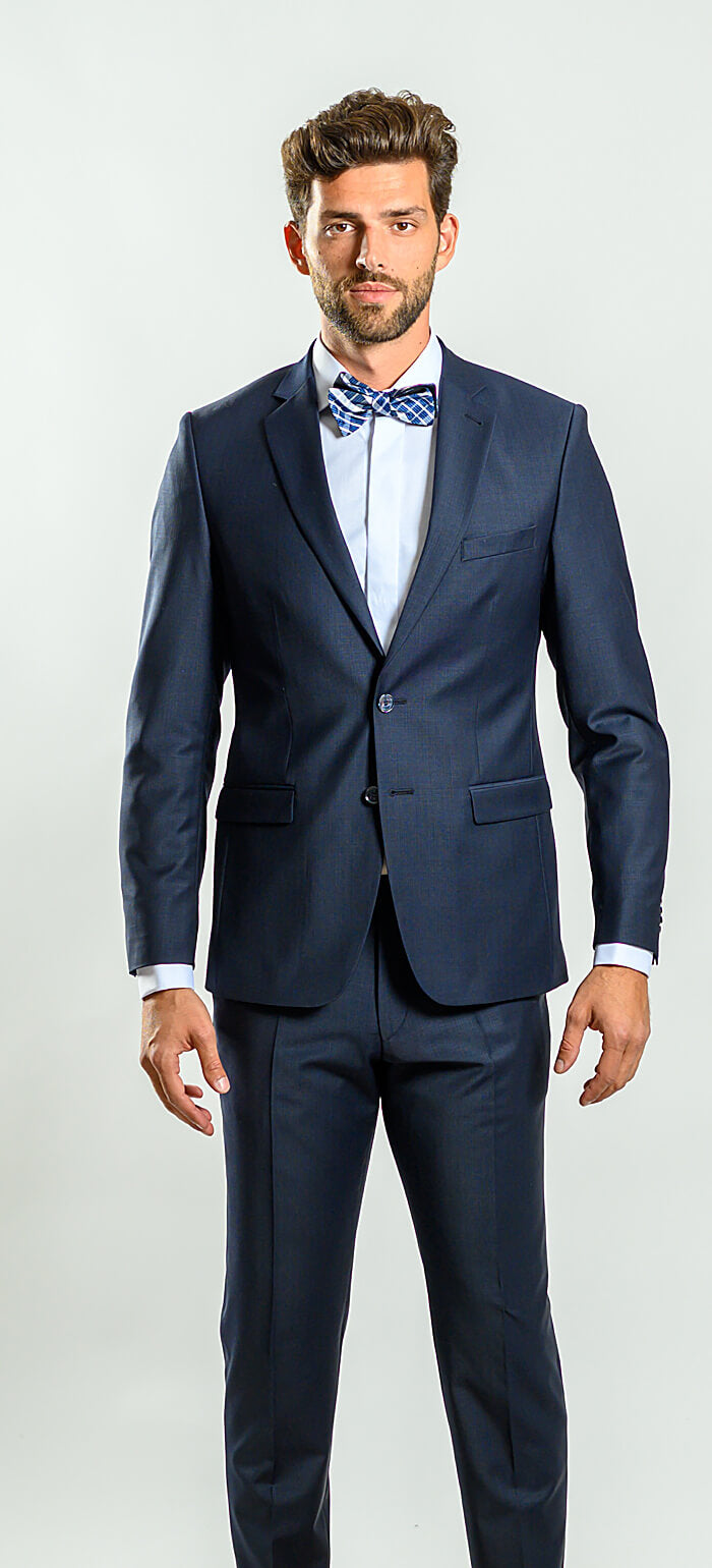 Tmavomodrý Slim Fit oblek