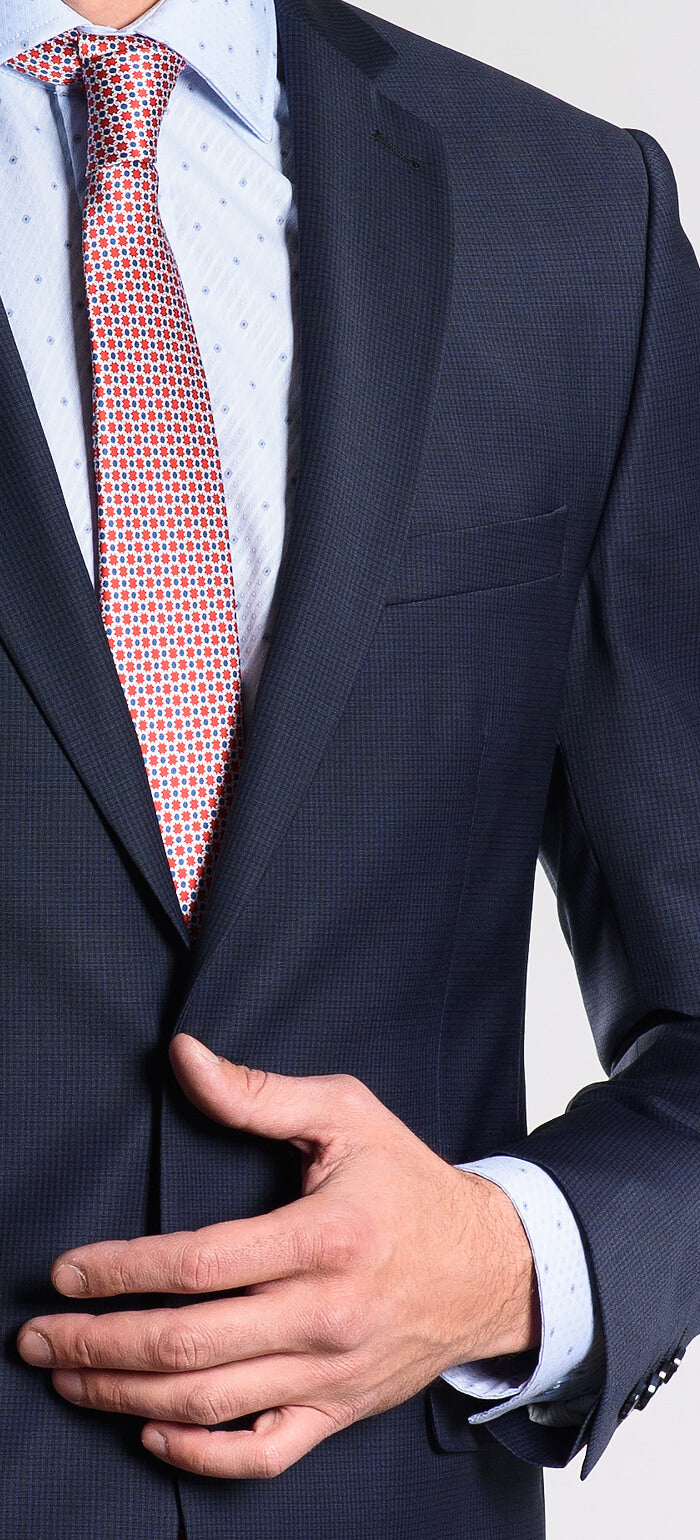 Tmavomodrý Slim Fit oblek