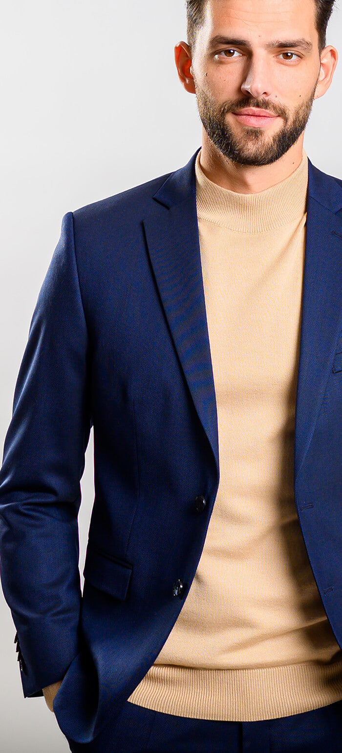 Tmavomodrý Slim Fit oblek