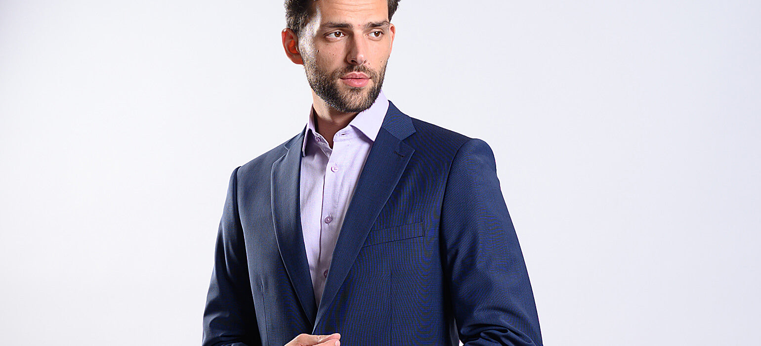 Tmavomodrý Slim Fit oblek