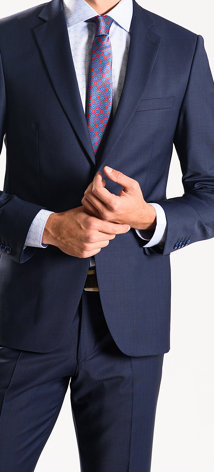 Tmavomodrý Slim Fit oblek