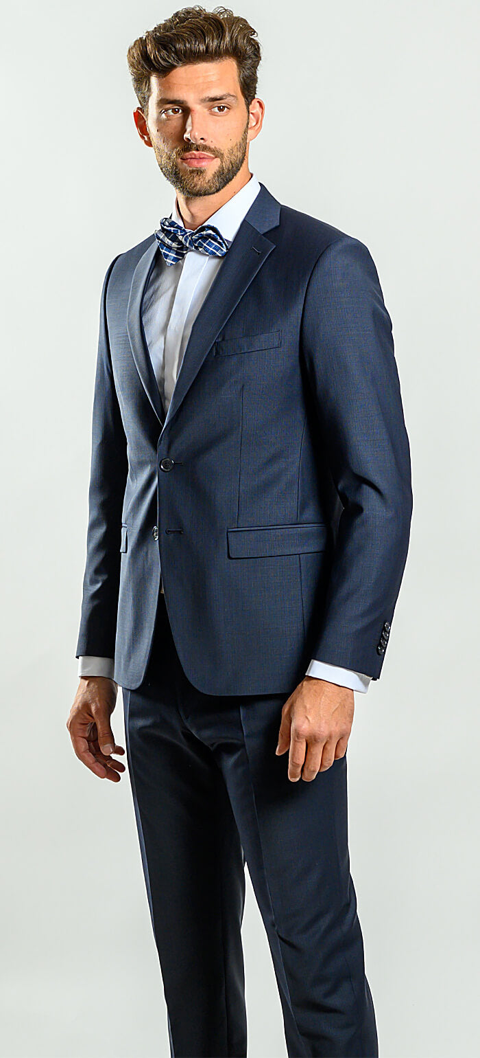 Tmavomodrý Slim Fit oblek