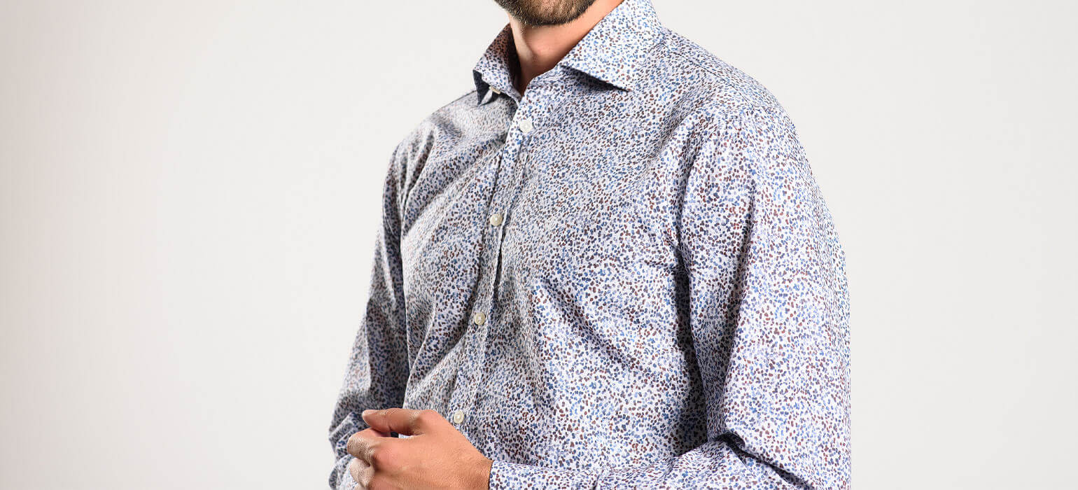 Voľnočasová Extra Slim Fit košeľa so vzorom